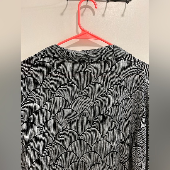 KIN by John Lewis Half Placket Dress Sz 12 Rishiri black white Viscose - Picture 11 of 11